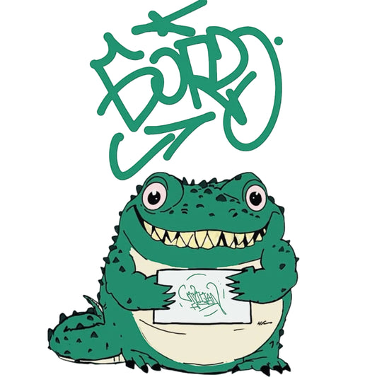 Gordo the gator art print by NotACivilian