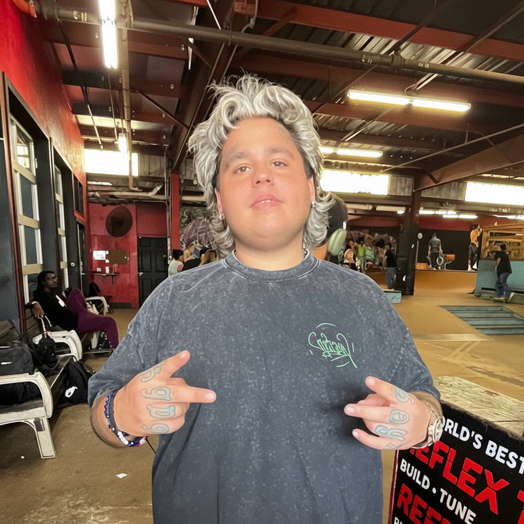 Fat Nick wearing a From florida with hate shirt